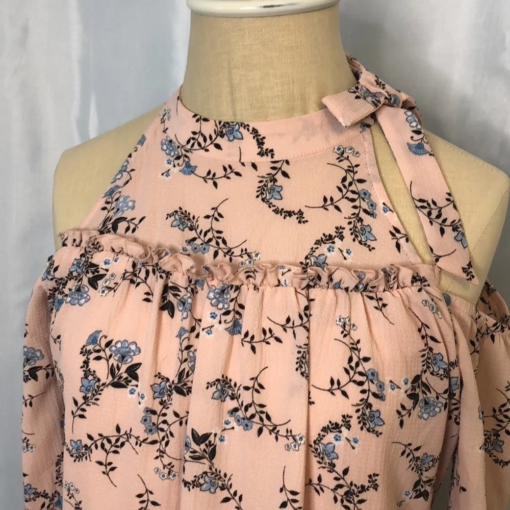 Speechless Girl’s Flower Print Off-Shoulder Dress Size 16